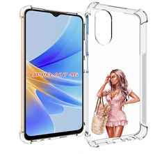 Чехол MyPads Девушка-в-мини-платье женский для OPPO A17