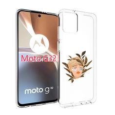 Чехол MyPads лицо-с-патчами для Motorola Moto G32