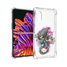 Чехол MyPads нарисованный скелет на скейт борде для Samsung Galaxy Xcover Pro 1