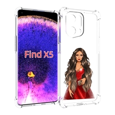 Чехол MyPads девушка-в-вечернем-платье женский для Oppo Find X5