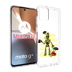 Чехол MyPads прикольный робот для Motorola Moto G32