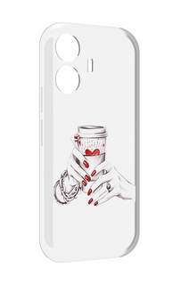 Чехол MyPads Любовный-стакан для Vivo Y77E / Vivo iQOO Z6 Lite