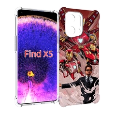 Чехол MyPads Тони-Старк-и-костюмы для Oppo Find X5