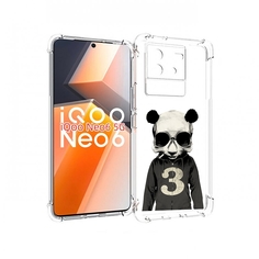 Чехол MyPads Панда-в-костюме для Vivo iQoo Neo 6 5G