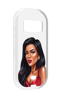 Чехол MyPads Брюнетка-в-красном-платье для UleFone Armor 15