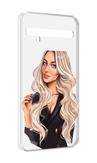 Чехол MyPads Платье-пиджак женский для TCL 10 Pro / TCL 10 + Plus