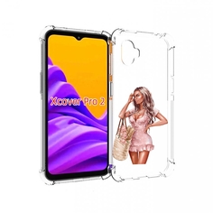 Чехол MyPads Девушка-в-мини-платье женский для Samsung Galaxy Xcover Pro 2