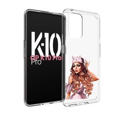 Чехол MyPads девушка-с-маской-для-сна женский для OPPO K10 Pro