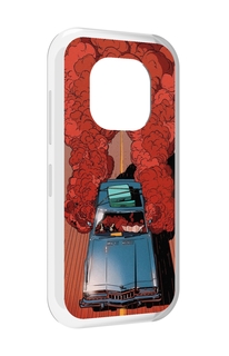 Чехол MyPads машина мчится с дымком для Doogee V20