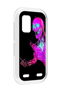 Чехол MyPads скелет-робот-фиолетовый для UleFone Armor X10 / X10 Pro