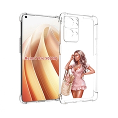 Чехол MyPads Девушка-в-мини-платье женский для OPPO Reno7 Pro 5G