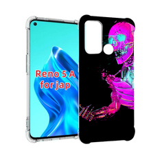 Чехол MyPads скелет-робот-фиолетовый для Oppo Reno 5A