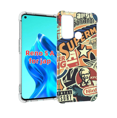 Чехол MyPads Лейблы-на-постере для Oppo Reno 5A
