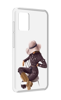 Чехол MyPads загадочная-девушка-в-костюме женский для UMIDIGI Bison X10S / Bison X10G