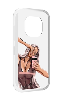 Чехол MyPads девушка-в-прозрачной-одежде для Doogee V20