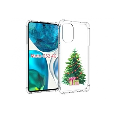 Чехол MyPads Елка новогодняя с подарками акварель для Motorola Moto G82 / Moto G52
