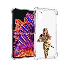 Чехол MyPads леопардовое платье женский для Samsung Galaxy Xcover Pro 1