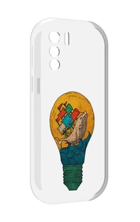 Чехол MyPads кит в лампочке с парусами для UleFone Note 13P