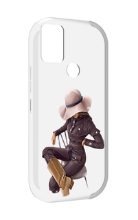 Чехол MyPads загадочная-девушка-в-костюме женский для UMIDIGI A9