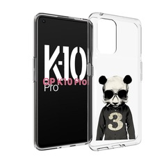 Чехол MyPads Панда-в-костюме для OPPO K10 Pro