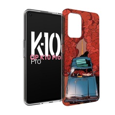Чехол MyPads машина мчится с дымком для OPPO K10 Pro