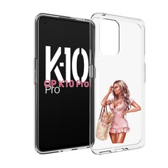 Чехол MyPads Девушка-в-мини-платье женский для OPPO K10 Pro