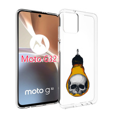 Чехол MyPads череп в лампочке для Motorola Moto G32