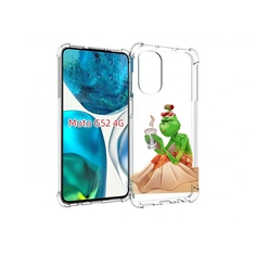Чехол MyPads Гринч-в-платье для Motorola Moto G82 / Moto G52