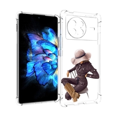 Чехол MyPads загадочная-девушка-в-костюме женский для Vivo X Note 5G