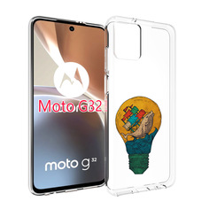 Чехол MyPads кит в лампочке с парусами для Motorola Moto G32