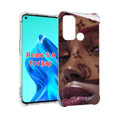Чехол MyPads лицо девушки тень женский для Oppo Reno 5A