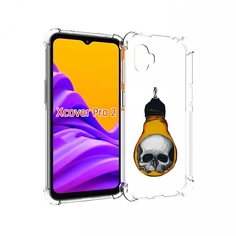 Чехол MyPads череп в лампочке для Samsung Galaxy Xcover Pro 2