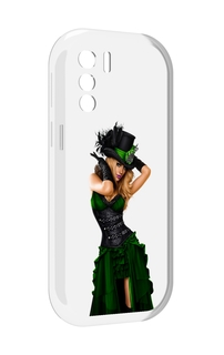 Чехол MyPads девушка-в-модном-длинном-платье женский для UleFone Note 13P