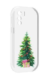 Чехол MyPads Елка новогодняя с подарками акварель для UleFone Note 13P