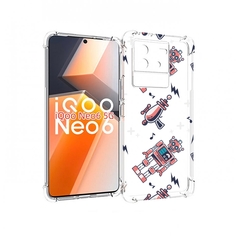 Чехол MyPads мини-роботы для Vivo iQoo Neo 6 5G