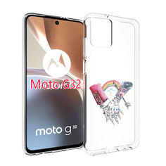 Чехол MyPads абстракция руки в татуировках для Motorola Moto G32