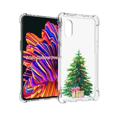Чехол MyPads Елка новогодняя с подарками акварель для Samsung Galaxy Xcover Pro 1
