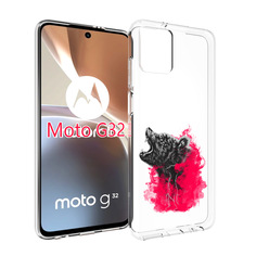 Чехол MyPads медведь в дымке для Motorola Moto G32