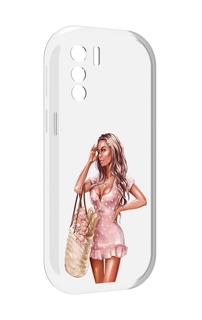 Чехол MyPads Девушка-в-мини-платье женский для UleFone Note 13P