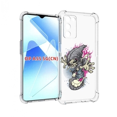 Чехол MyPads нарисованный скелет на скейт борде для Infinix Zero X Neo