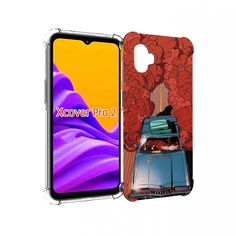 Чехол MyPads машина мчится с дымком для Samsung Galaxy Xcover Pro 2