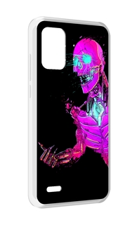 Чехол MyPads скелет-робот-фиолетовый для UMIDIGI Bison Pro