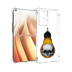 Чехол MyPads череп в лампочке для OPPO Reno7 Pro 5G