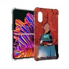 Чехол MyPads машина мчится с дымком для Samsung Galaxy Xcover Pro 1
