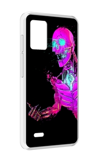 Чехол MyPads скелет-робот-фиолетовый для UMIDIGI Bison X10S / Bison X10G