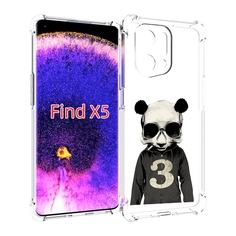 Чехол MyPads Панда-в-костюме для Oppo Find X5