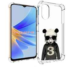 Чехол MyPads Панда-в-костюме для OPPO A17
