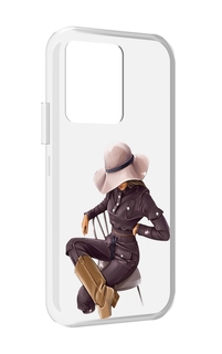 Чехол MyPads загадочная-девушка-в-костюме женский для Vivo iQOO 10