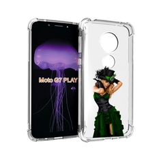 Чехол MyPads девушка-в-модном-длинном-платье женский для Motorola Moto G7 Play