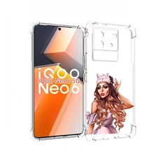 Чехол MyPads девушка-с-маской-для-сна женский для Vivo iQoo Neo 6 5G